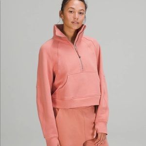Lululemon Pink Savannah Funnel Neck half zip scuba